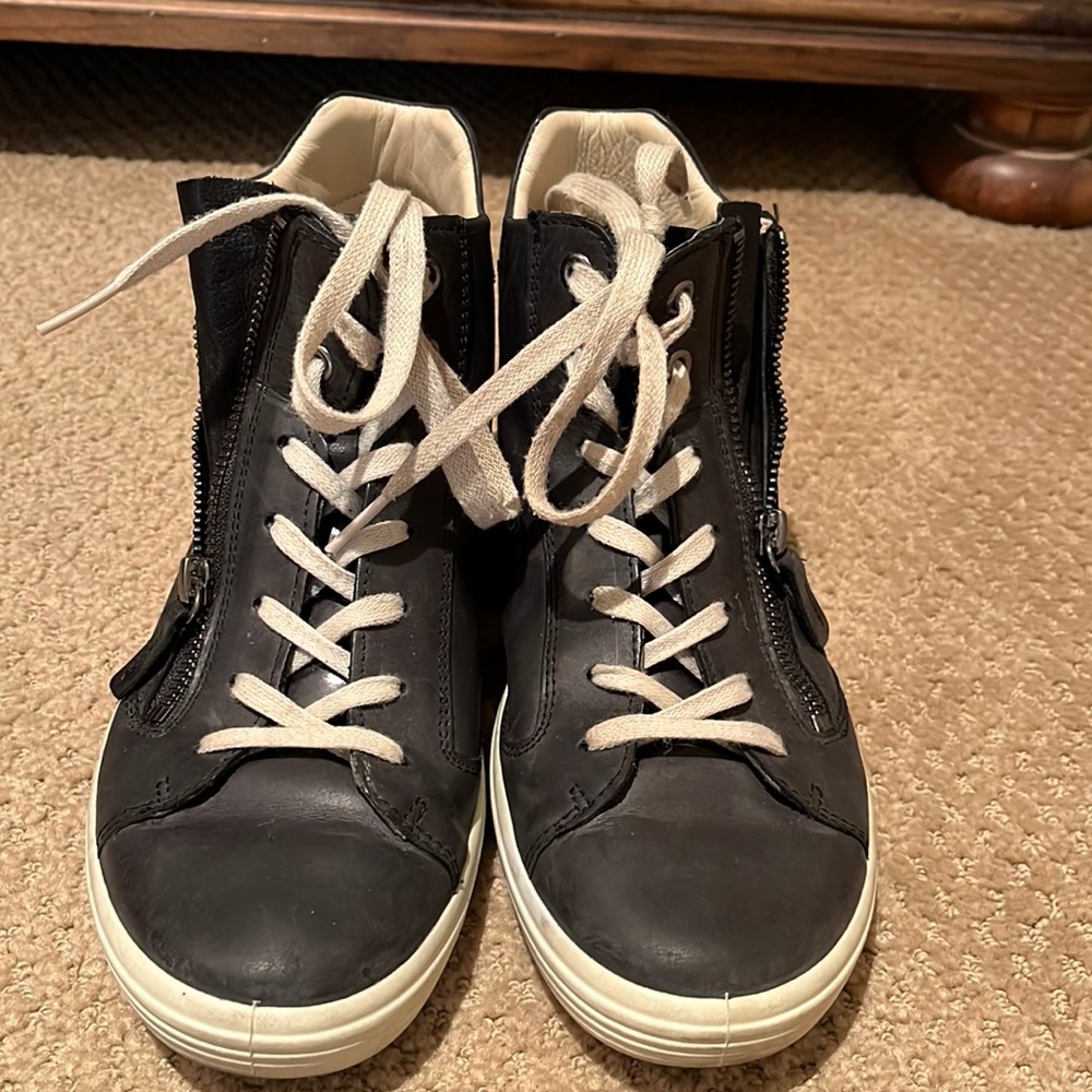 Leather high tops